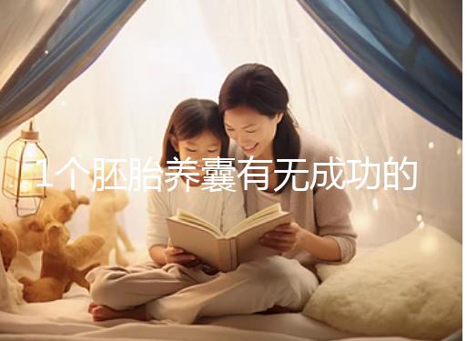 1個胚胎養囊有無成功的幾率進來看，能養成幾個真不好說